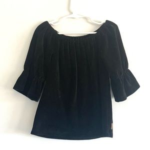 Matilda Jane Black Velvet Top Size 6